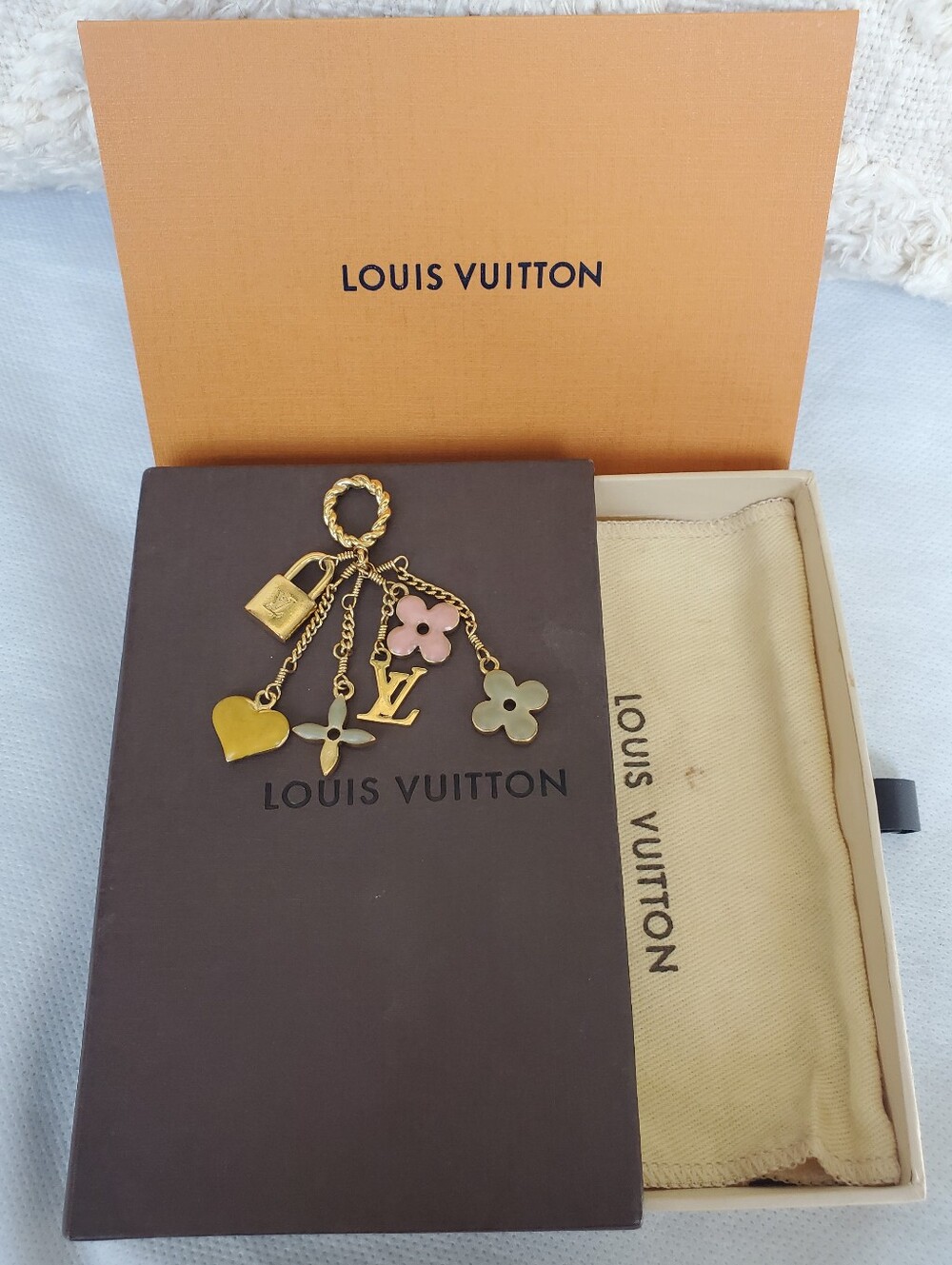 Louis Vuitton Gold-Tone Monogram Pendant/Charm Accessory